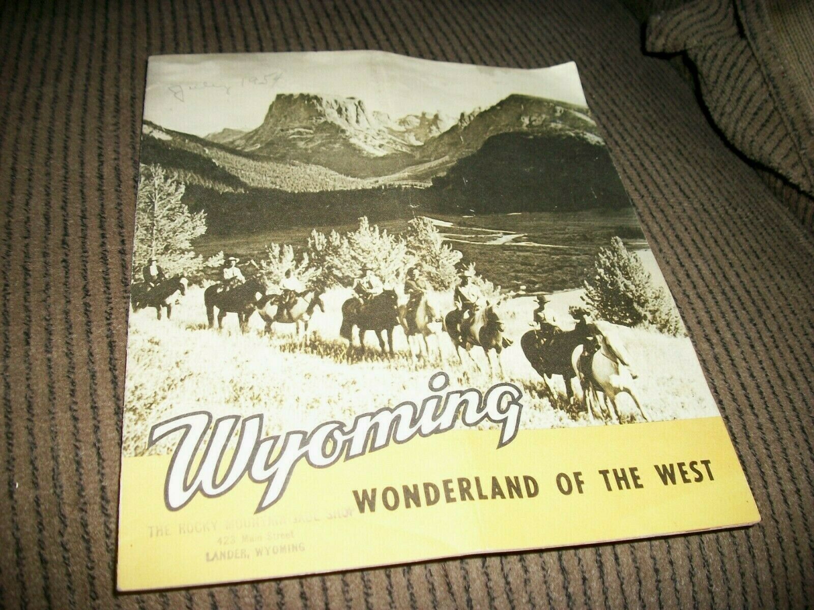 Wyoming Travel Brochure Wonderland Of The West Gorgeous 1950's Guide 16 Pages