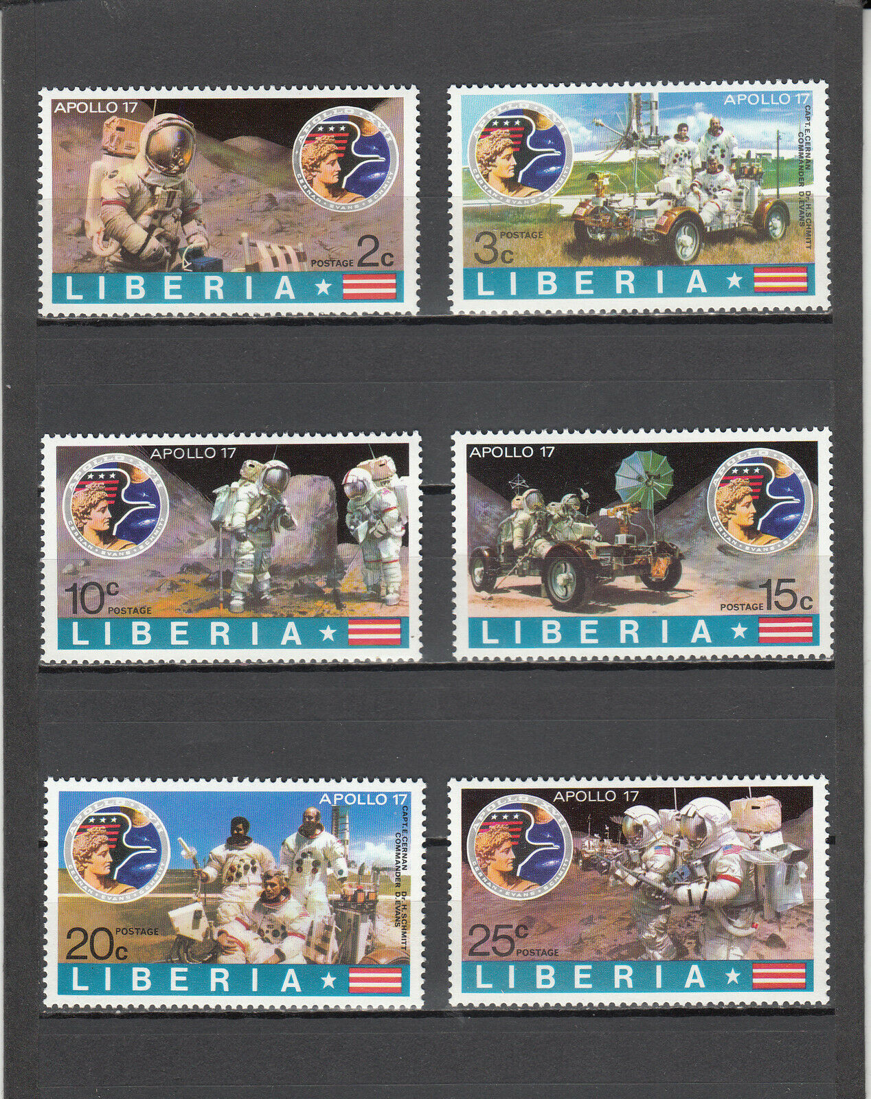 Liberia *623-628 Mnh 2019 Scott Catalogue Value $3.20
