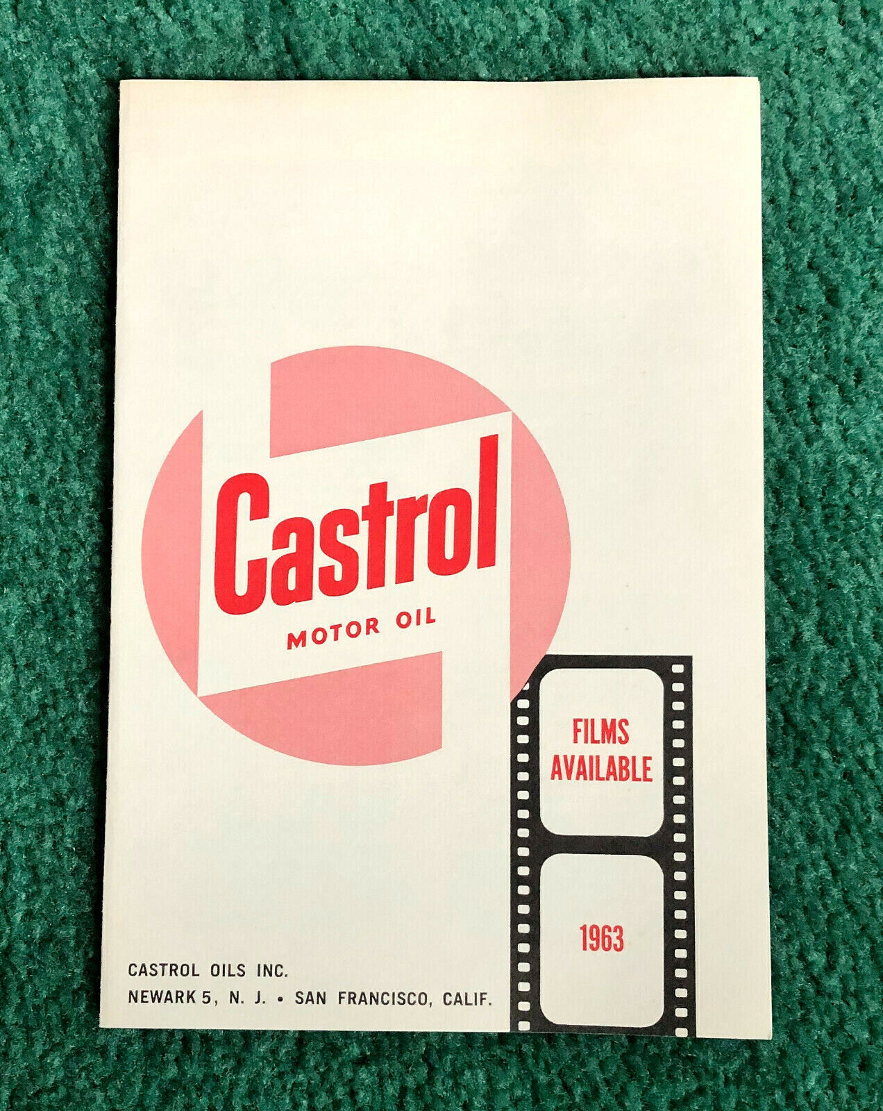 1963 Castrol Oil Race Films Auto Motorcycle Grand Prix Tt 1975 Brochure R40 Can
