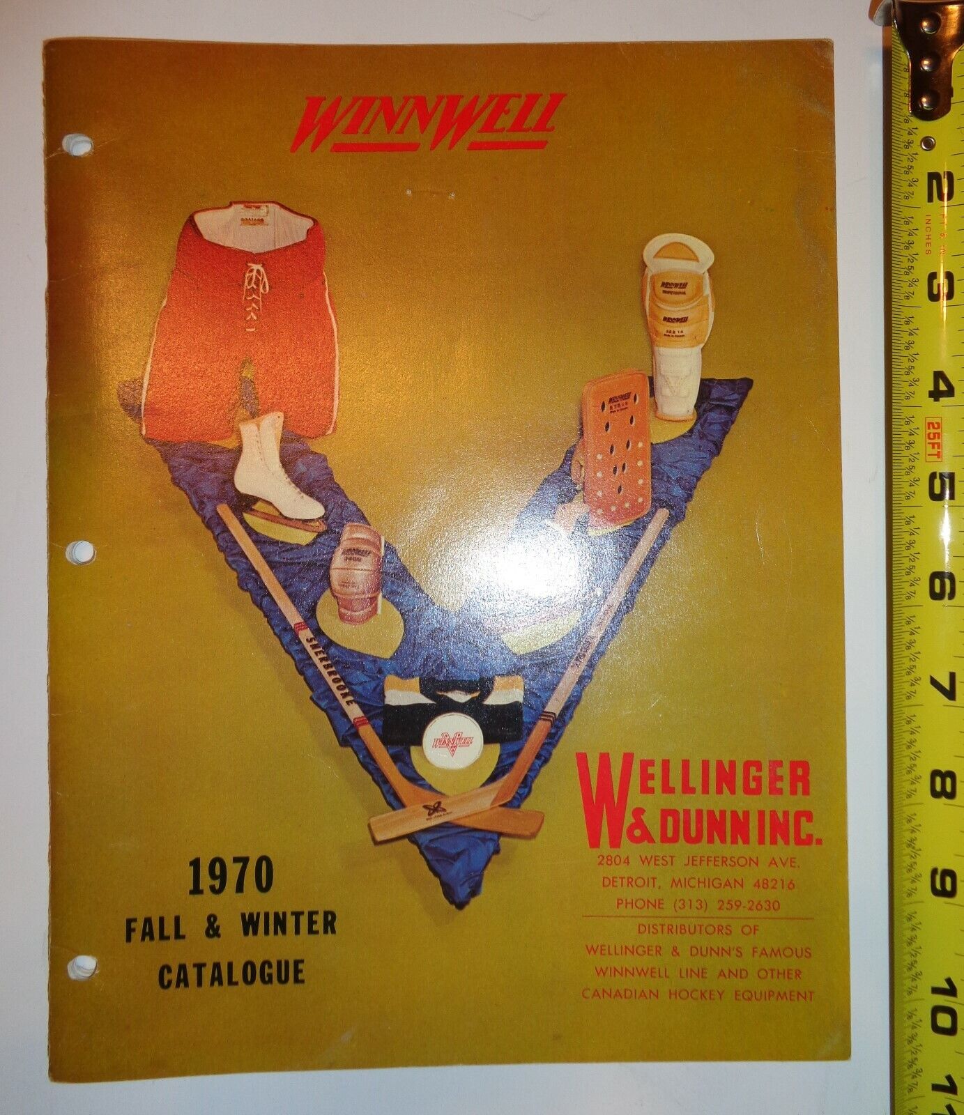 Rare 1970 Winnwell Wellinger Hockey Equipment Catalog Salesman Retailer Masks Bs