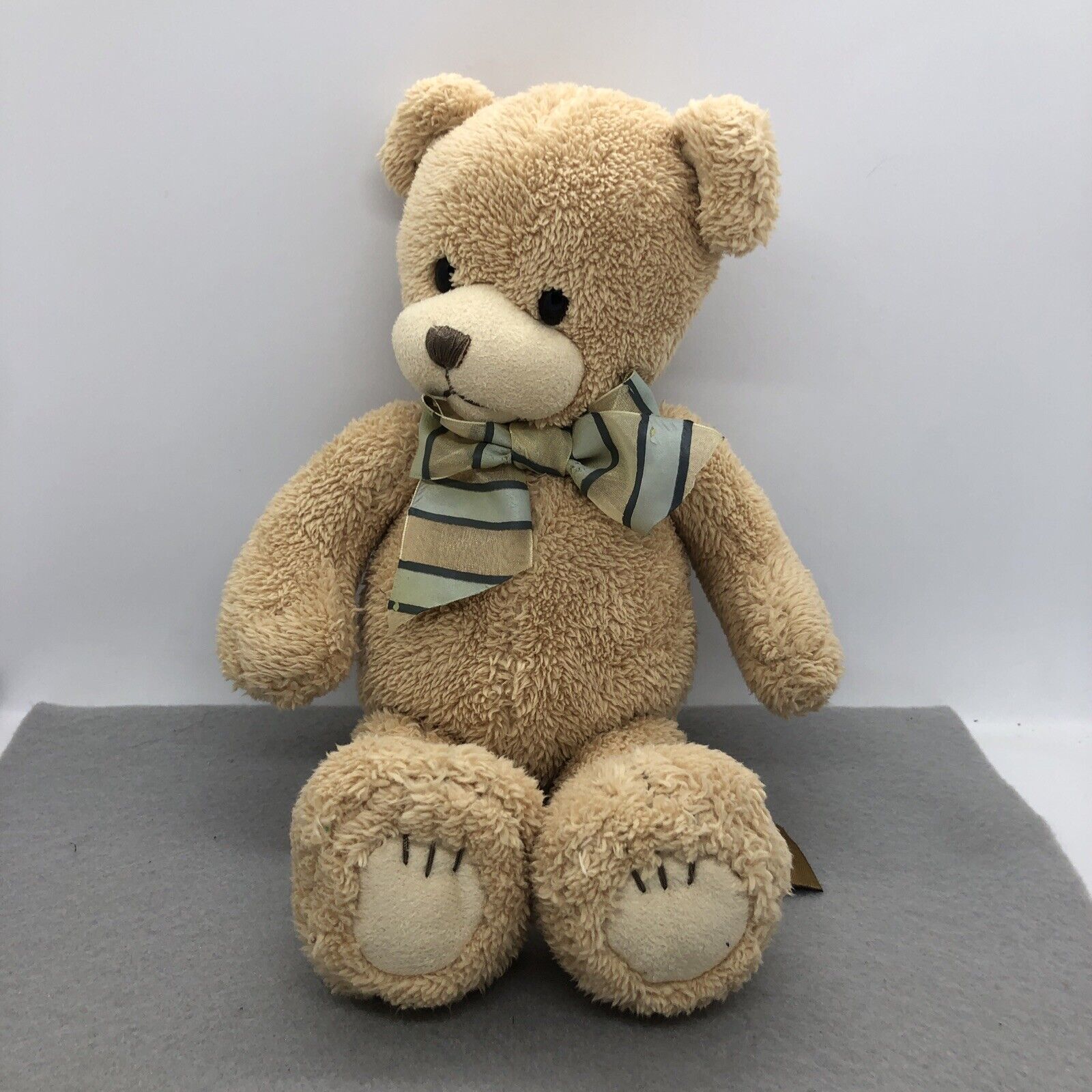 First & Main Teddy Bear Murphy Item#1274 Brown Blue Stuffed Animal Plush Toy 11”