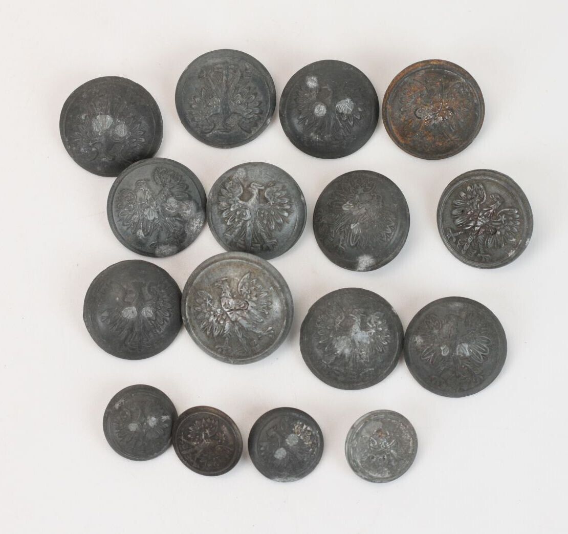 Poland Set Of Polish Military Buttons After 1939