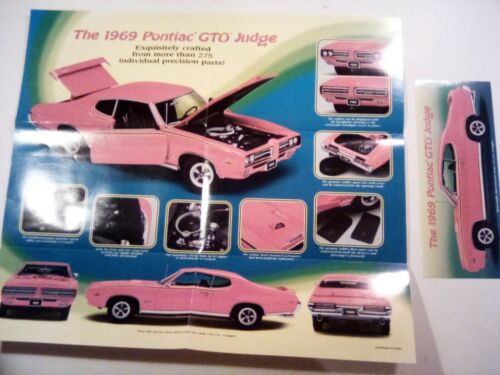 Brochure Only(no Car)-1/24-danbury Mint-1969 Pontiac Gto Judge Die-cast Replica