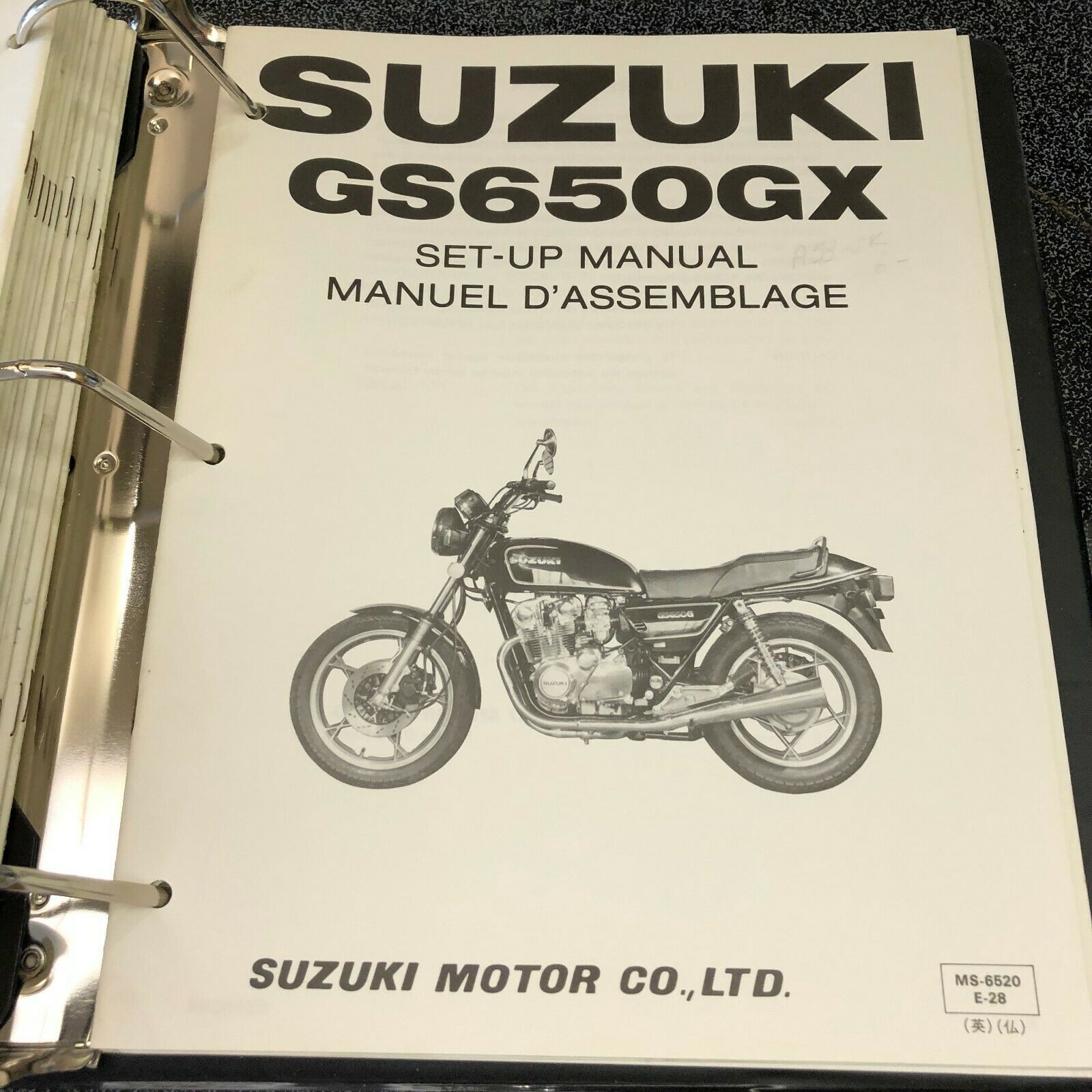 Suzuki Set-up Manual For Gs650gx March 1981 Printed In Japan In English