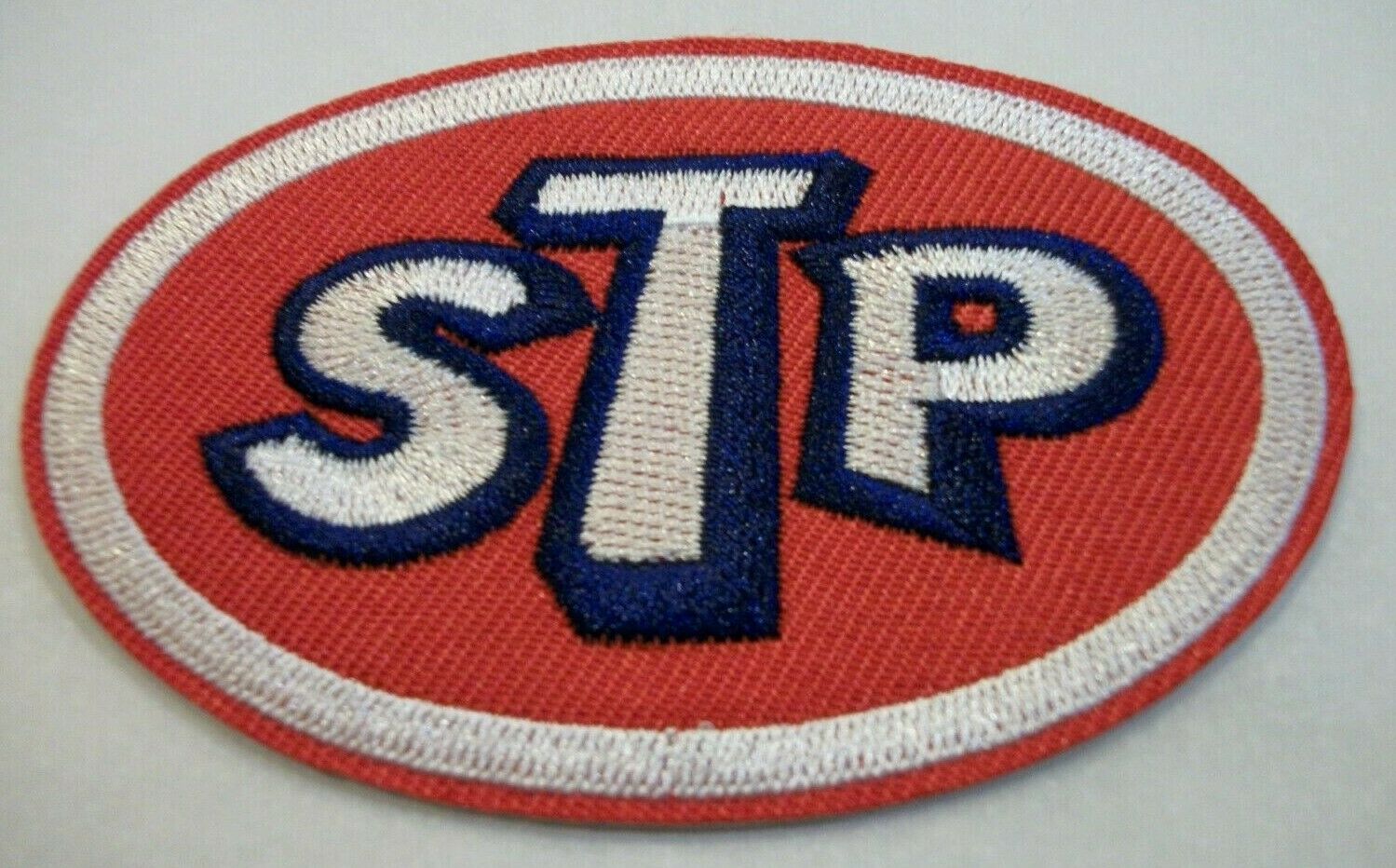 Stp Motor Oil Patch~car Auto Racing~3 1/4" X 2 1/8"~embroidered~iron Sew On