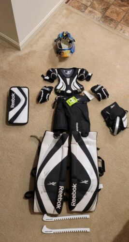 Reebok Youth Crosby Hockey Goalie Pad Set L/g With Tons Of Extras! See Desc.