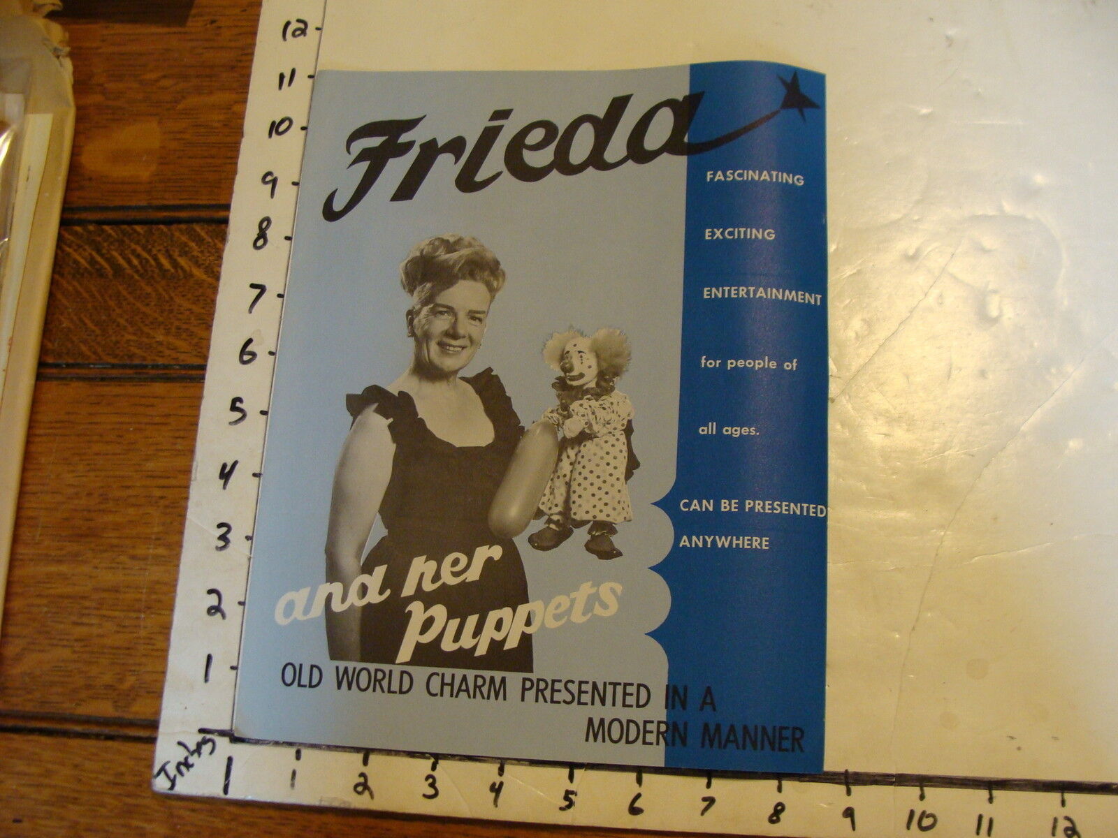 Vintage Marionette Publication: Frieda And Her Puppets Full Size Brochure