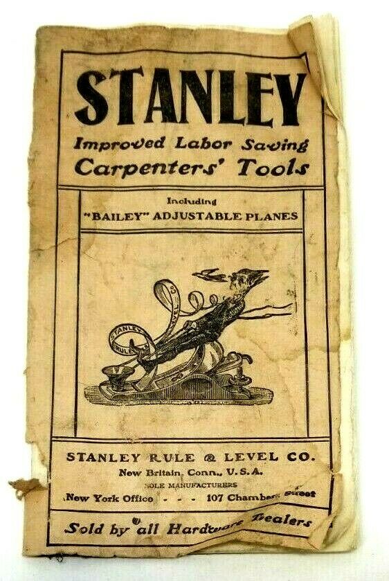 Stanley Advertisement Catalog Brochure Adjustable Planes 6" Pocket Booklet (d6)