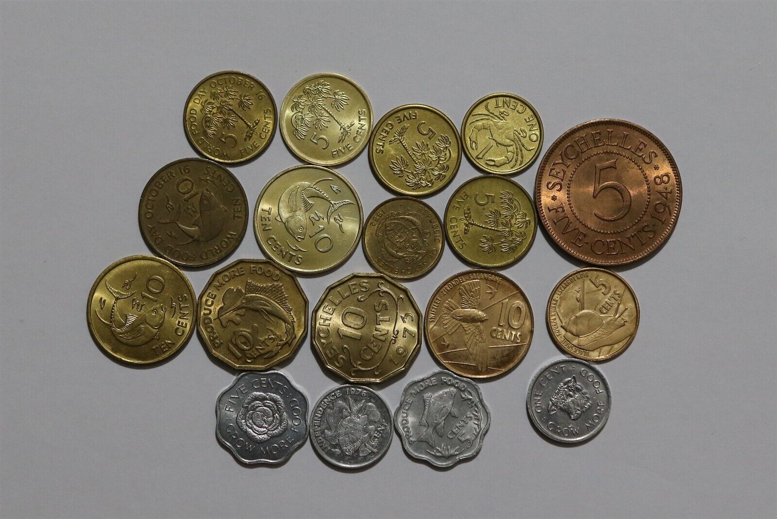 🧭 🇸🇨 Seychelles - 18 Coins Collection All High Grade B49 #2456
