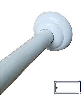 Evideco  Adjustable L-shaped Corner Bath Curtain Rod 31.5"wx37 To 71"l White