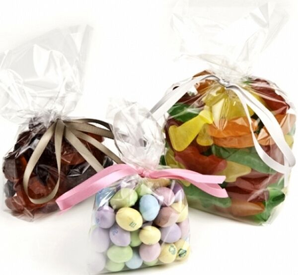 Crystal Clear Gusseted Cello Poly Plastic Bags Candy Cookie 1.5 Mil - Multi Size