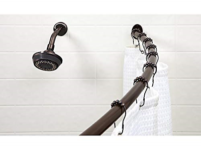 Bath Bliss Curved Shower Curtain Rods, Bronze