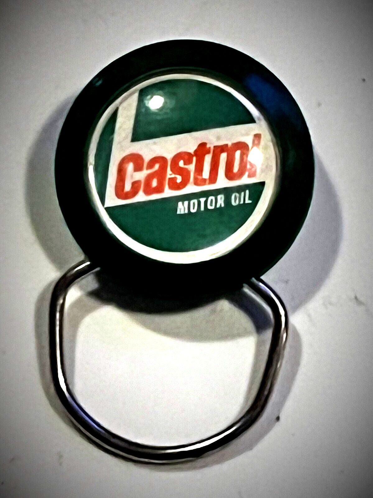 Vintage Castrol Motor Oil Advertising Premium Keychain W Fob Automobilia Cars